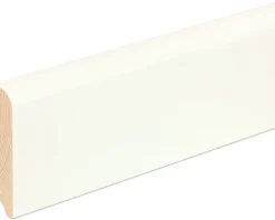 Sockelleiste Fichte/Kiefer weiß RAL9010 lackiert L0145L 18x80x2400 mm
