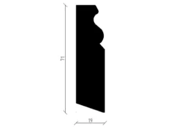 Sockelleiste Fichte roh 2400 x 71 x 19 mm