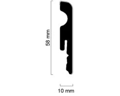 Sockelleiste Silber Esche 2400 x 58 x 10 mm