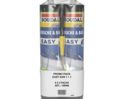 Soudal Dusche & Bad Easy Sanitär-Dichtstoff grau Duo-Pack 2 x 290 ml
