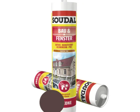 Soudal 1K Bau & Fenstersilikon teak 300 ml