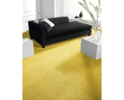 Teppichboden Velours Verona Farbe 150 gelb 400 cm breit (Meterware)