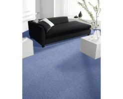 Teppichboden Velours Verona hellblau FB374 400 cm breit (Meterware)