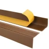Treppenkantenprofil Selbstklebend 50x42 mm - Treppenprofil PVC für Treppenstufen, Treppenkantenschutz mit Rillen - 70 cm, Braun