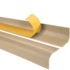 Treppenkantenprofil Selbstklebend 52x40 mm - Treppenprofil PVC für Treppenstufen, Treppenkantenschutz mit Rillen - 70 cm, Beige