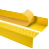 Treppenkantenprofil Selbstklebend 50x42 mm - Treppenprofil PVC für Treppenstufen, Treppenkantenschutz mit Rillen - 70 cm, Gelb
