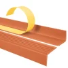 Treppenkantenprofil Selbstklebend 40x25 mm, Treppenprofil PVC für Treppenstufen, Treppenkantenschutz mit Rillen, Antirutsch - 110 cm, Ziegelfarbe