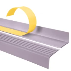 Treppenkantenprofil Selbstklebend 40x25 mm, Treppenprofil PVC für Treppenstufen, Treppenkantenschutz mit Rillen, Antirutsch - 110 cm, Lila