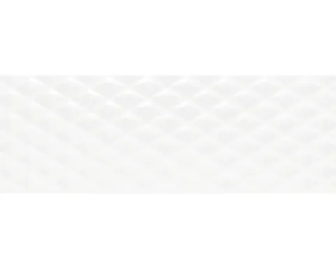 Wandfliese Optic Snow weiß 3D glänzend 30x90 cm rektifiziert