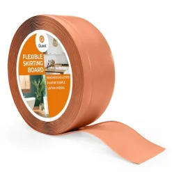 Weichsockelleiste, Breite Sockelleiste 70 x 20 mm, PVC Knickleiste für Wand, Boden, Flexibel, Ziegelfarbe, 1 Meter