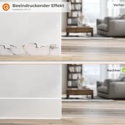 Weichsockelleiste, Sockelleiste Selbstklebend 100 mm, PVC, Flexibel - Weiß, 10 Meter