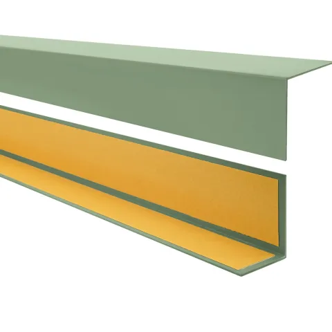 Winkelprofil Selbstklebend 20x20 mm, Hart/PVC Kantenschutzprofil, Winkelleiste für Kanten und Ecken - 100 cm, Hellgrün