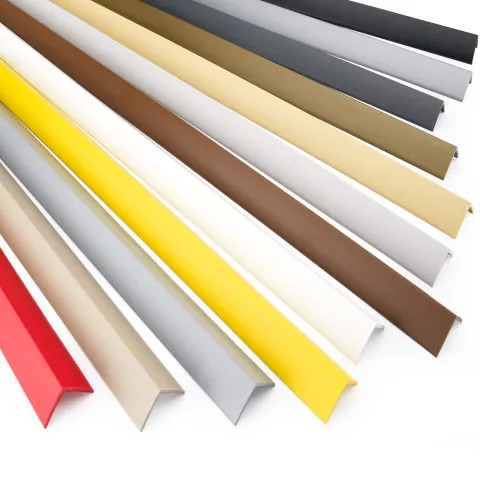 Winkelprofil Selbstklebend 27x27mm, PVC Kantenschutzprofil, Winkelleiste für Kanten und Ecken, Flexibel, L-Form - 165 cm, Silber