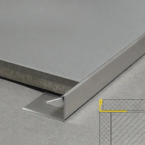 10x Edelstahl Fliesenschiene Winkelprofil L-Profil L250cm 10mm gebürstet