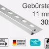 30x Quadrat Edelstahl Fliesenschiene Abschlussprofil L250cm 11mm gebürstet